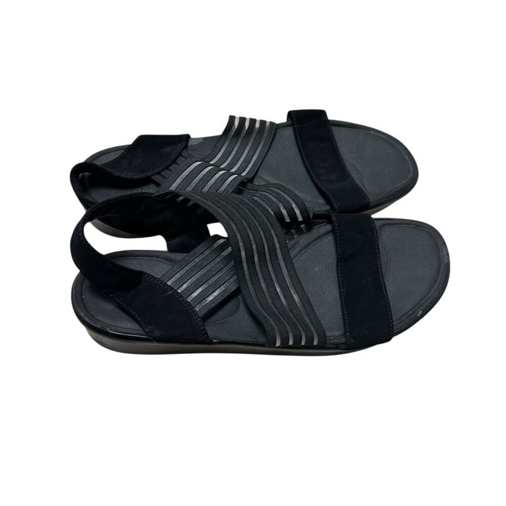 Skechers Womens Size 9 Sandals Black Cross Strappy Rumbler Luxe Transparent  ￼